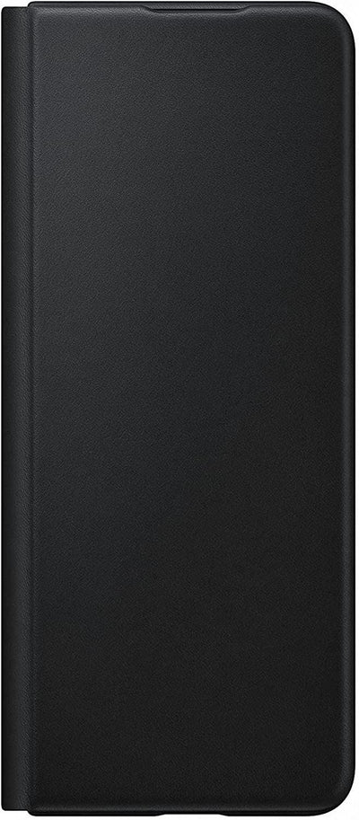 Official Samsung Galaxy Z Fold 3 Leather Flip Cover Black - EF-FF926LBEGWW