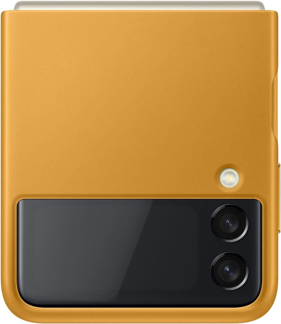 Official Samsung Galaxy Z Flip 3 Leather Cover Mustard - EF-VF711LYEGWW