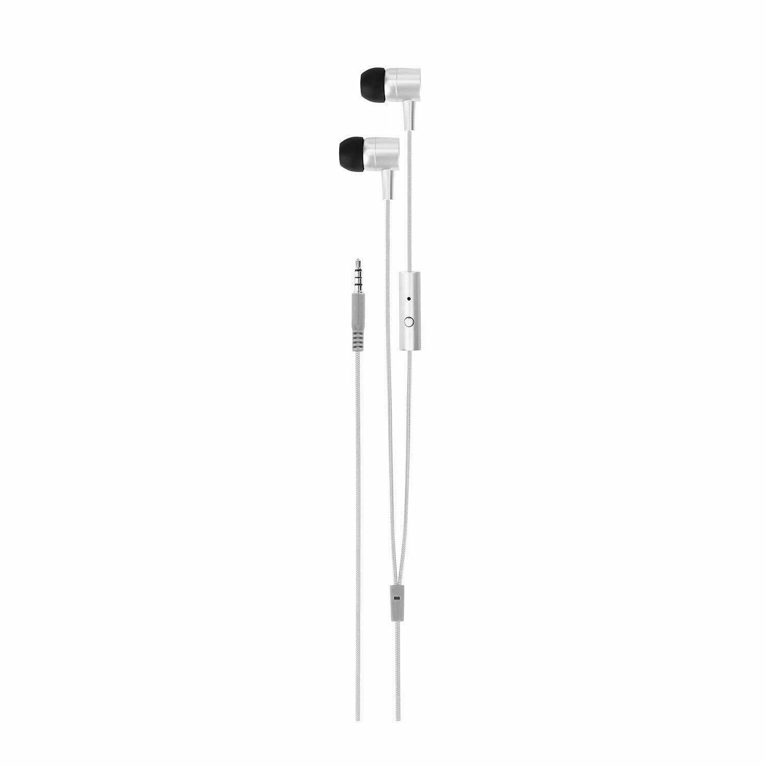 Xqisit iE20ï¿½Silver Stereo 3.5mm In Ear Headset Headphones 23848
