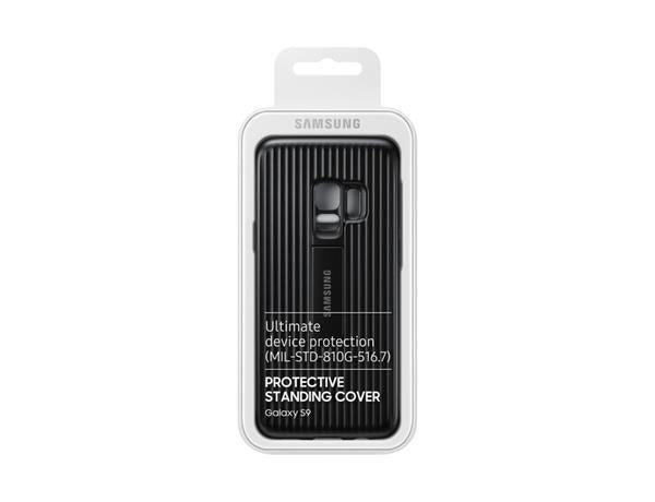 Samsung Protective Cover Case with Flip-Out Stand for Galaxy S9 - Black