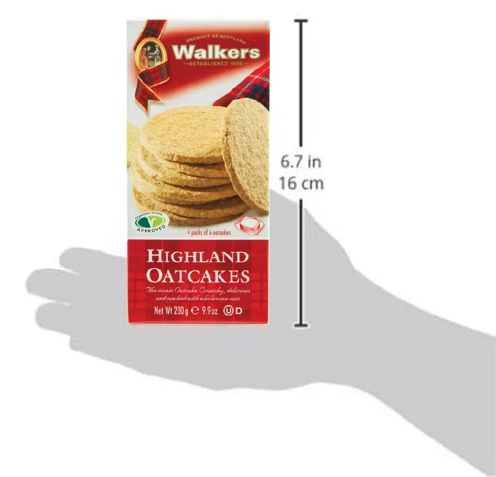 Walkers Highland High Fibre Crunchy Oatcakes Wholegrain Crackers 280g