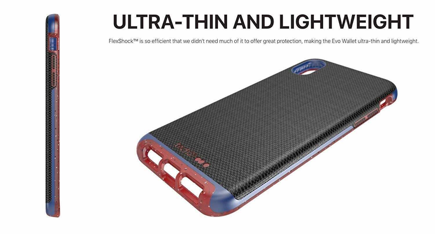 tech21 Enterprises Protective Apple iPhone XS Max Case Slim Back Cover - Evo Luxe Active Edition - Black