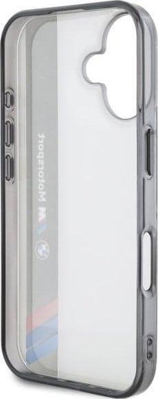 BMW Motosport IML Vertical Stripe Case for iPhone 16 6.1" Grey - BMHCP16S23HTFEG