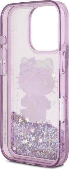 Hello Kitty Liquid Glitter 50th Anniversary Party Case for iPhone 16 Pro Max 6.9" Purple - HKHCP16XL50PPU