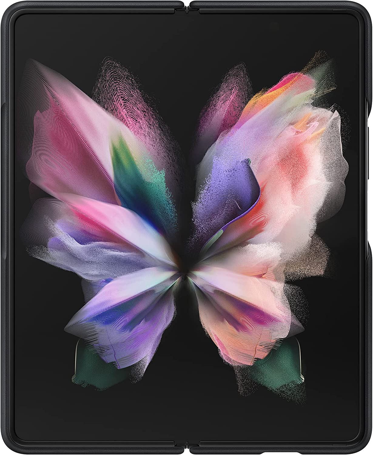 Official Samsung Galaxy Z Fold 3 Leather Cover Black - EF-VF926LBEGWW