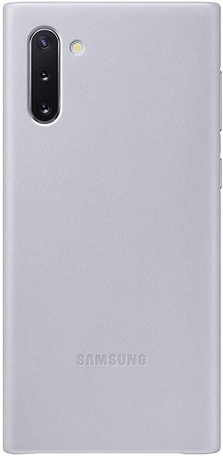 Samsung Original Galaxy Note10 Leather Cover, Official Samsung Galaxy Note10 Case/Leather Phone Case Made with Genuine Hardwearing Italian Calf Leather - Grey