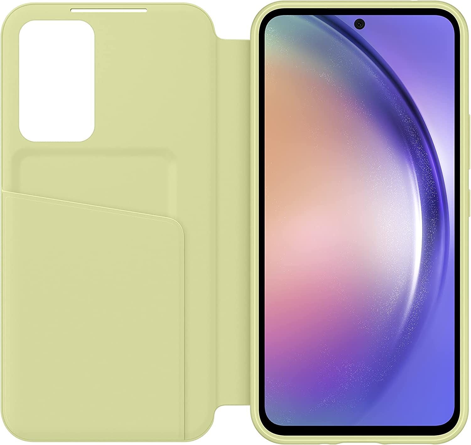 Official Samsung Galaxy A54 5G Smart View Wallet Case Lime - EF-ZA546CGEGWW