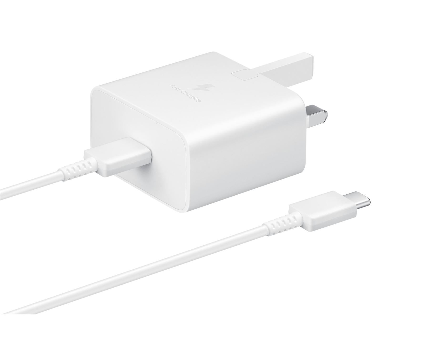 Official Samsung 15W USB C Mains Charger White with C to C Cable - EP-T1510XWEGGB