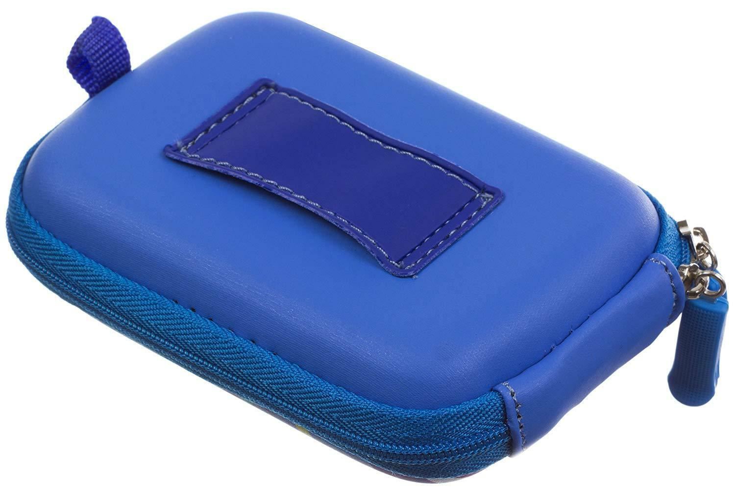 Trendz Zipped Hard Case Cover Bag with Belt Loop and Carabiner for Universal Compact Digital Cameras (Usable Size Approx.: H 110 x W 70 x D 28 mm) - Candy Striped