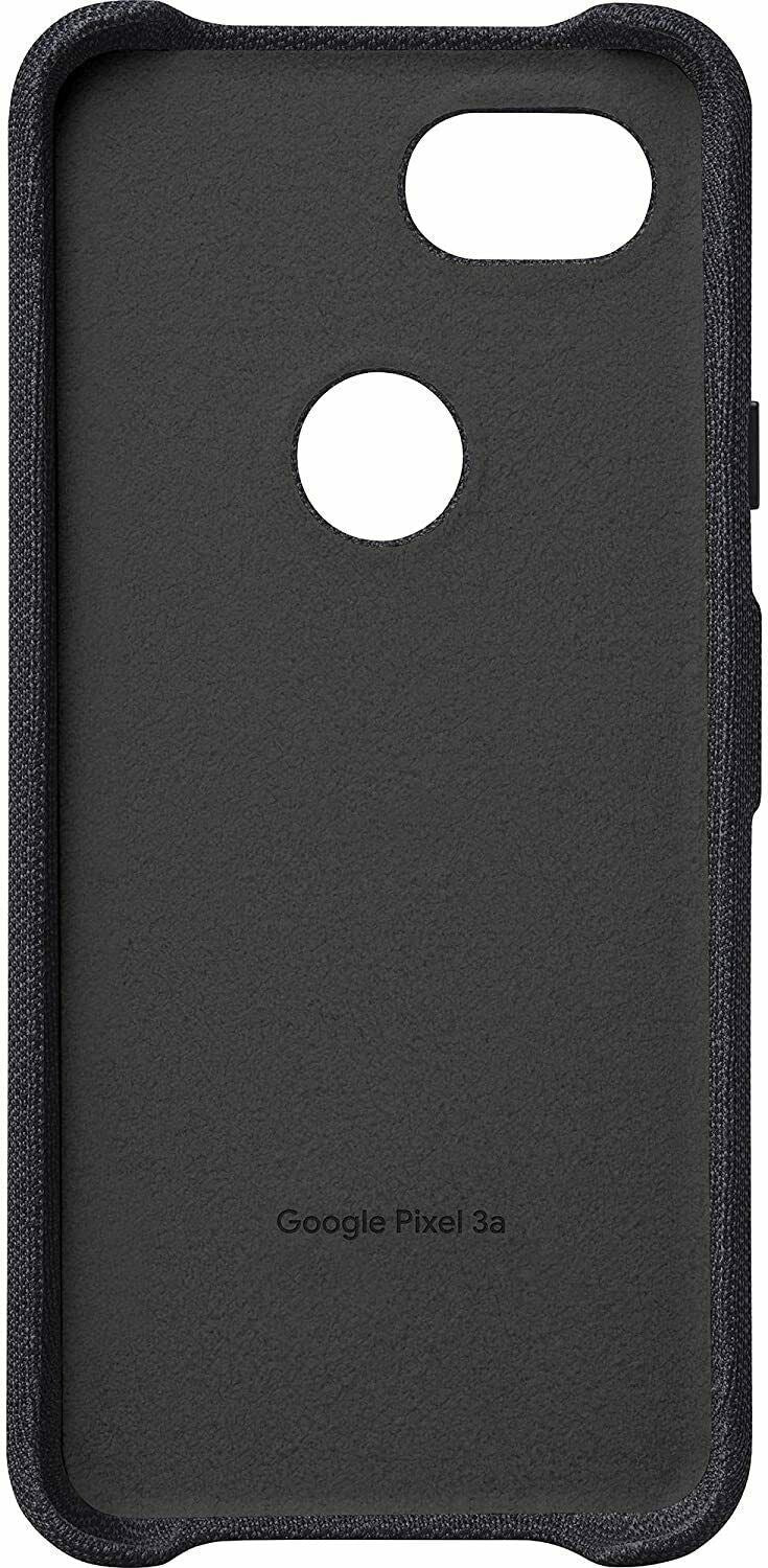 Google Pixel Case for Pixel 3a XL - Protective Phone Cover with Tailored Fabric and Active Edge Compatible - Official Google Pixel Cover - Carbon