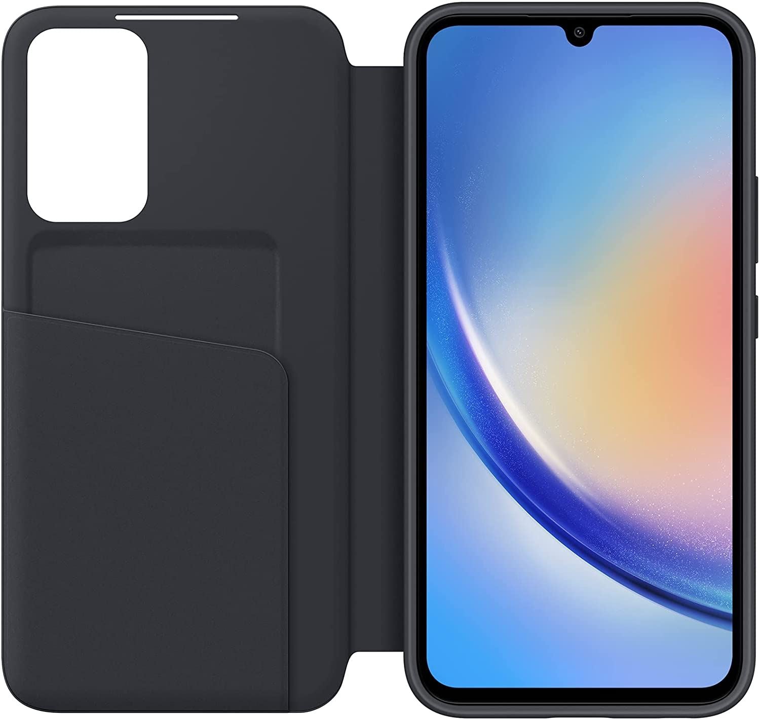 Official Samsung Galaxy A34 5G Smart View Wallet Case Black - EF-ZA346CBEGWW