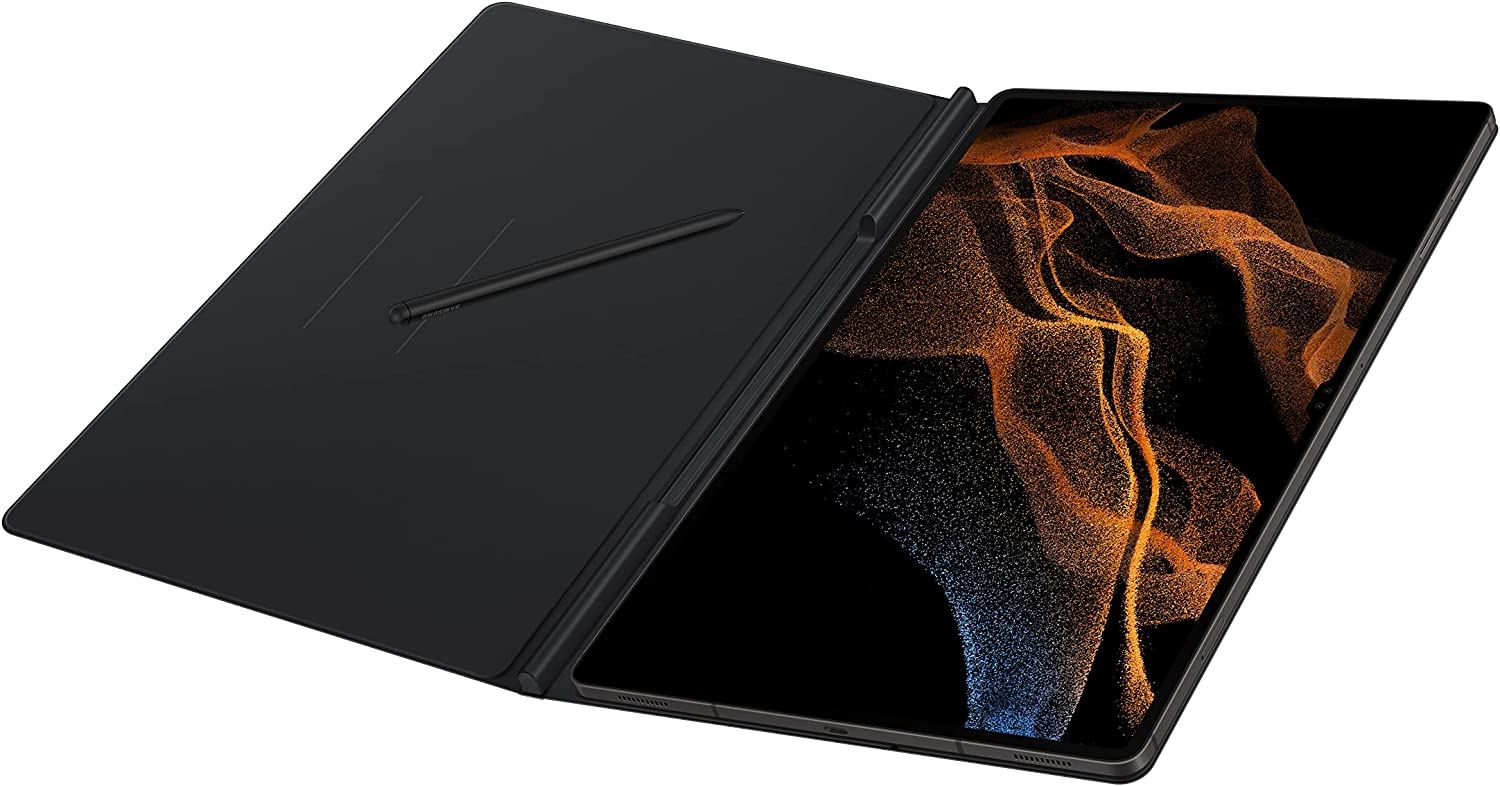 Official Samsung Galaxy Tab S8 Ultra Book Cover Black - EF-BX900PBEGEU