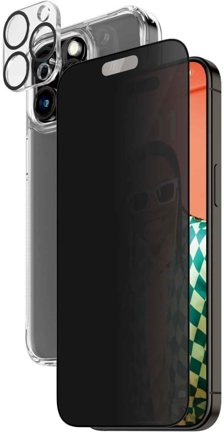 Panzer Glass Privacy Powerful 3 in 1 Bundle Pack for iPhone 15 Pro Max 6.7" - B1175㽯