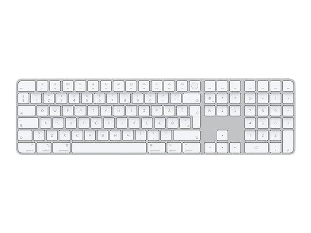 Apple Magic Keyboard with Touch ID & Numeric Keypad Danish Silver - MK2C3DK/A