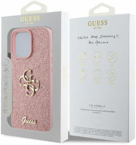 Guess Fixed Glitter Big 4G Hardcase for iphone 16 Pro Max 6.9 Pink - GUHCP16XHG4SGP"