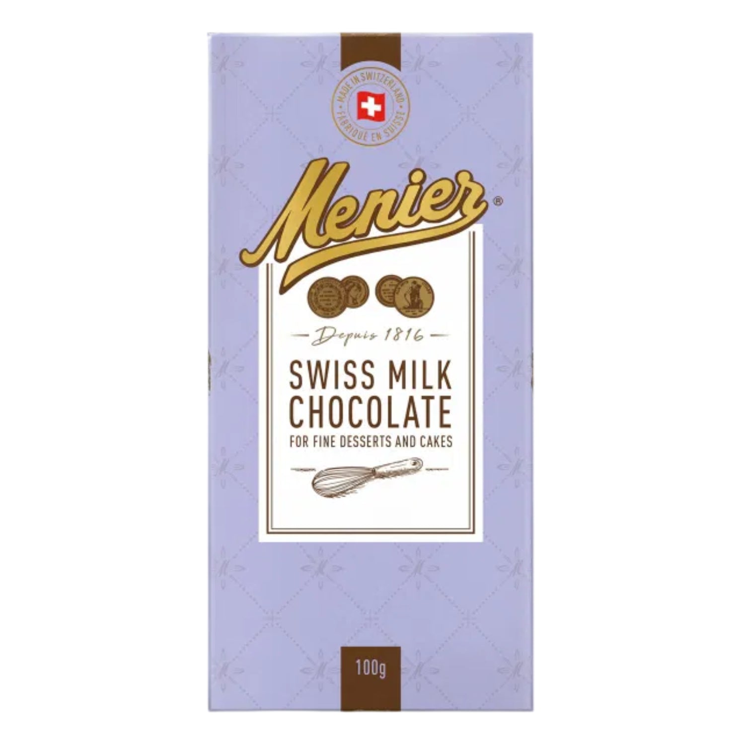 Menier Swiss Milk Chocolate Premium Baking & Dessert Cooking Chocolate - 100g