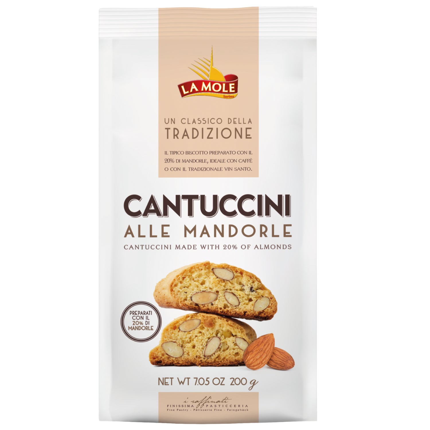 La Mole Almond Catuccini Flavour Crunchy Sweet Delight Bicuits 200g