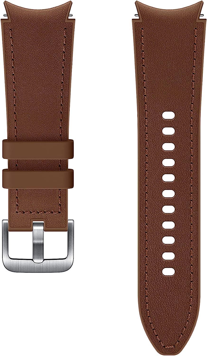 Official Samsung Galaxy Watch 4/5 Hybrid Leather Band 20mm S/M Camel - ET-SHR88SAEGEU