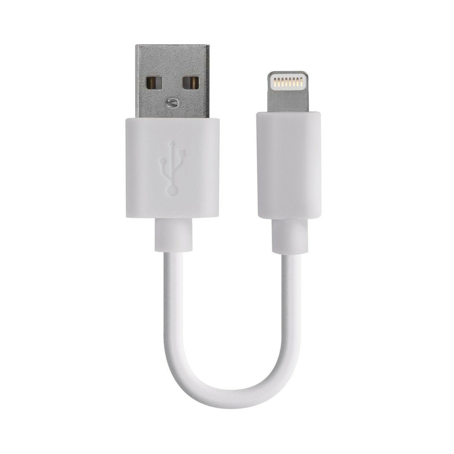 Xqisit Sync & Charge White Lightning USB Cable 9cm for iphone 6 7 8 XR XS Max