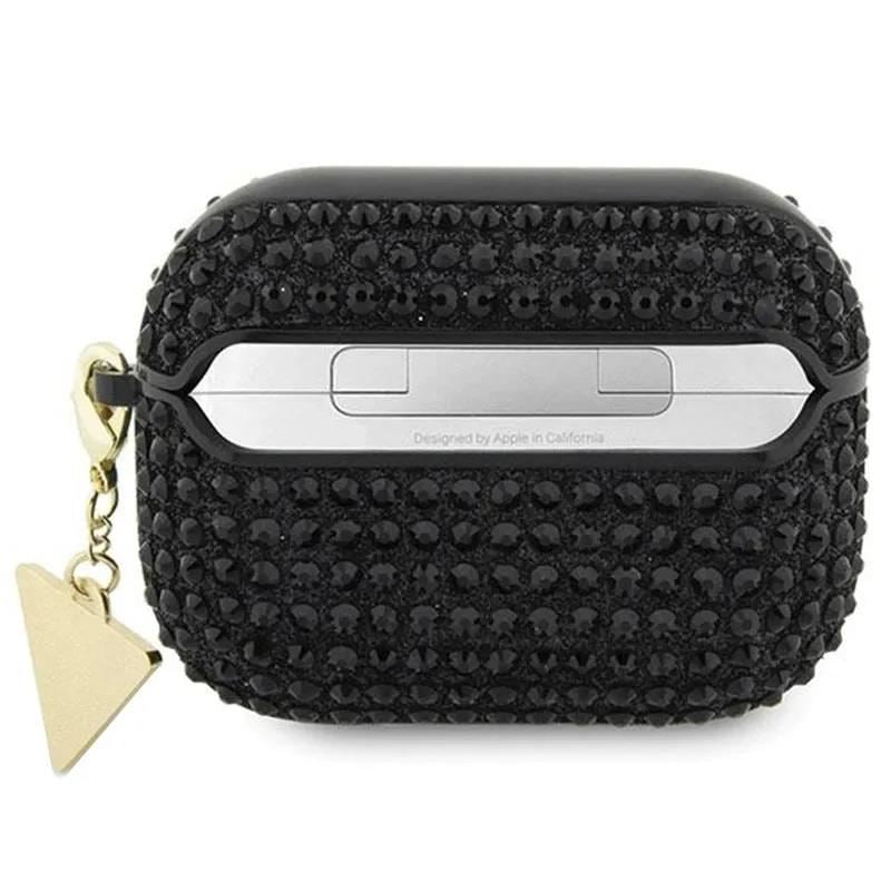 Official Guess Rhinestone Triangle Charm Case for Airpods 3 Black - GUA3HDGTPK