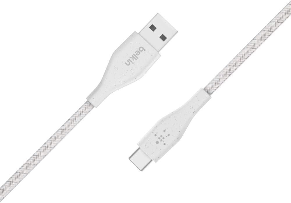 Official Belkin Duratek Plus 1.2M USB A to USB C Cable White - F2CU069bt04-WHT