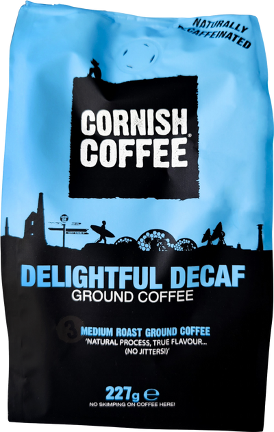 Cornish Coffee Delightful Decaf Ground Coffee Medium Roast - 227g