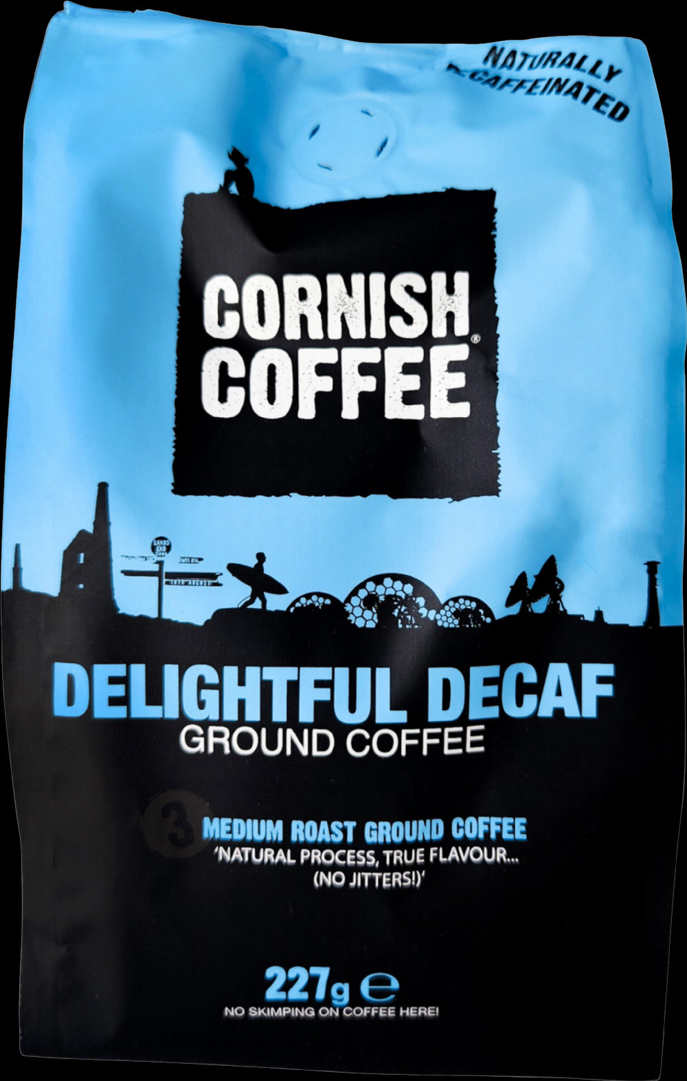 Cornish Coffee Delightful Decaf Ground Coffee Medium Roast - 227g