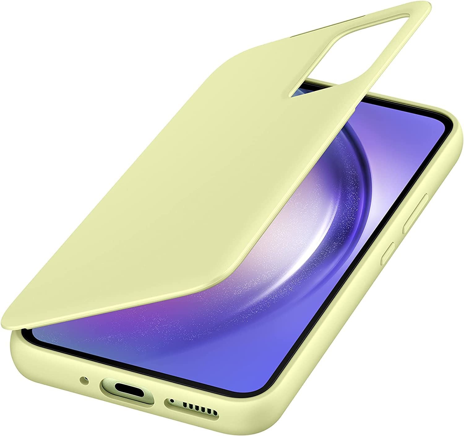Official Samsung Galaxy A54 5G Smart View Wallet Case Lime - EF-ZA546CGEGWW