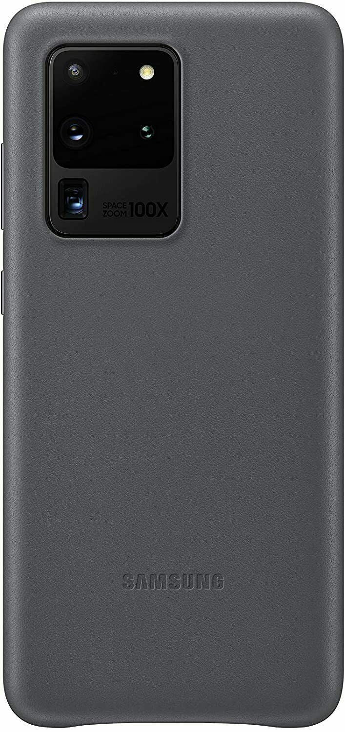 Samsung Original Galaxy S20 Ultra 5G Leather Cover/Mobile Phone Case - Grey