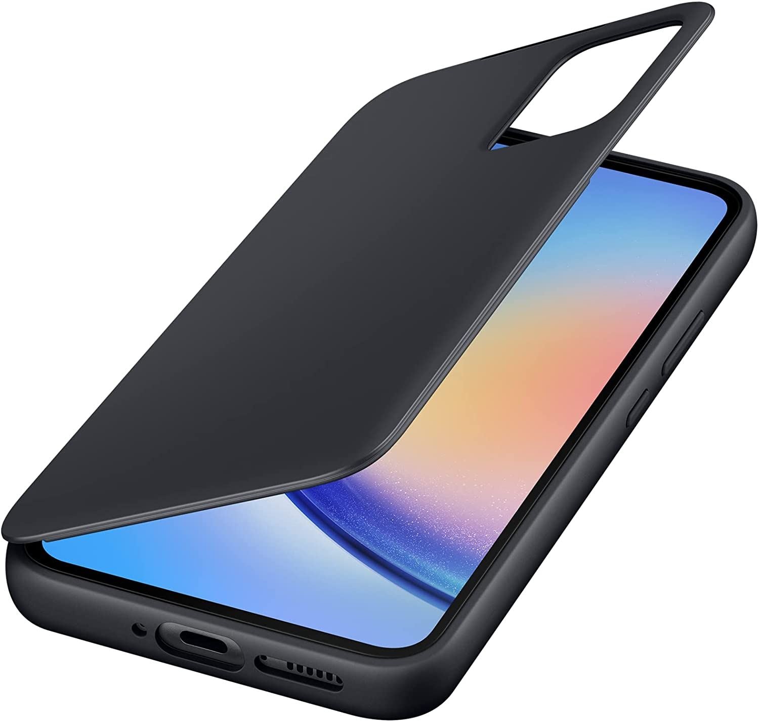 Official Samsung Galaxy A34 5G Smart View Wallet Case Black - EF-ZA346CBEGWW