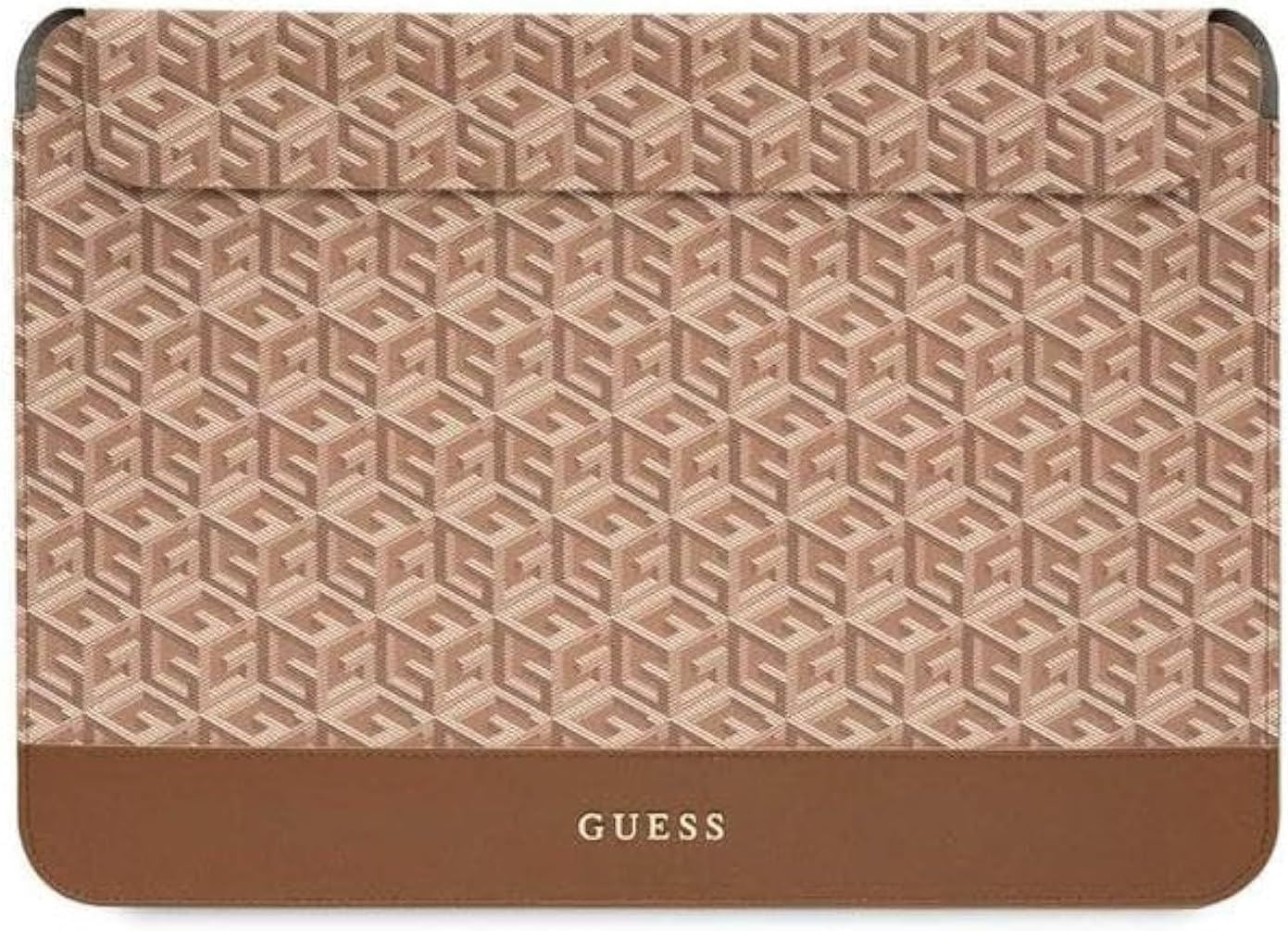 Guess Gcube Stripes Laptop Sleeve for 14" MacBook Brown - GUCS14HGCFSEW