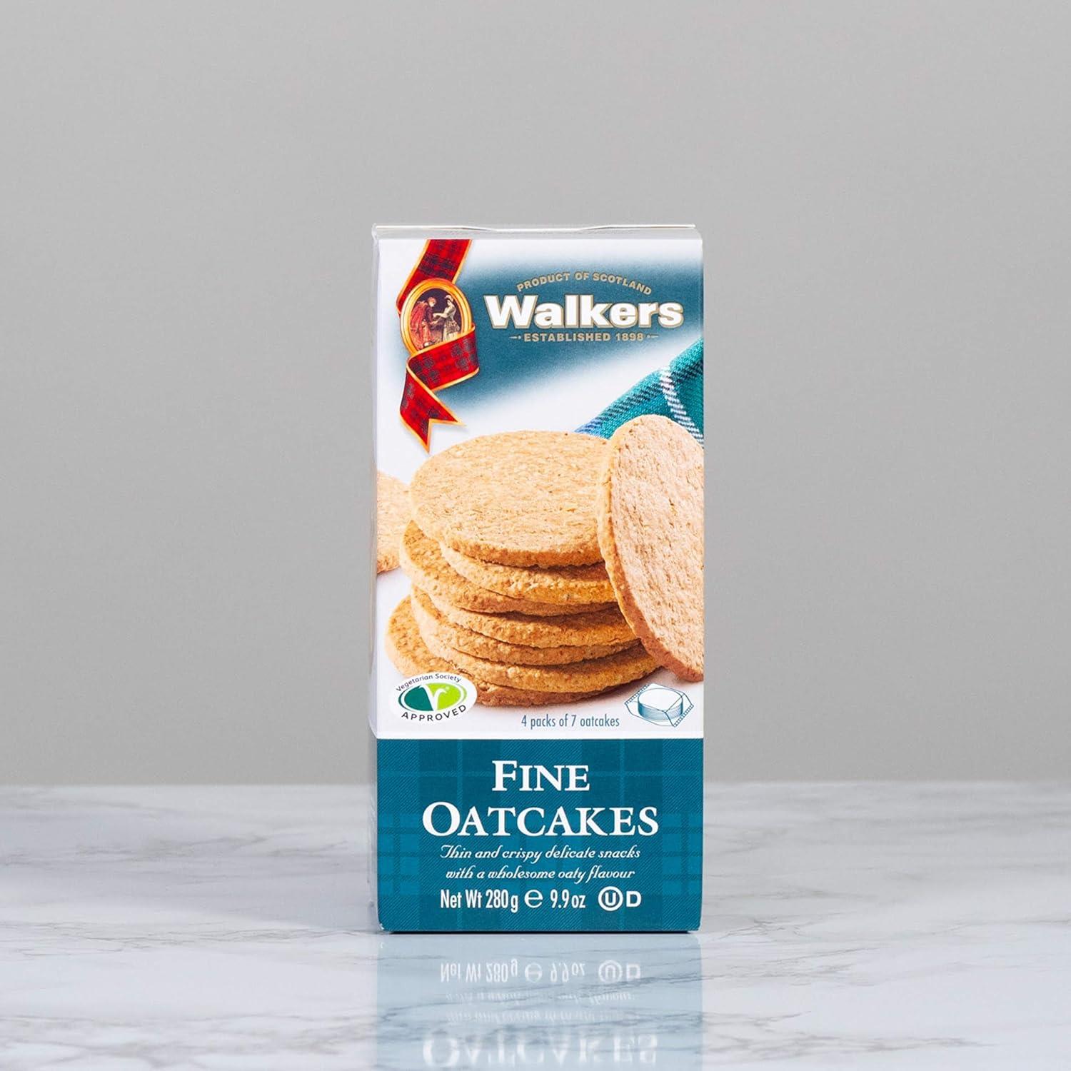 Walkers Fine Oatcakes Wholegrain Scottish Oat Crackers, High Fibre - 280g