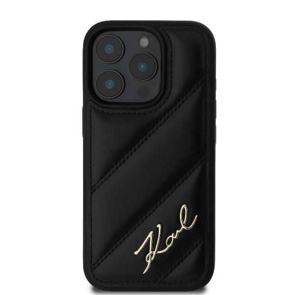Karl Lagerfeld Quilted Signature Case for iPhone 16 Pro Max 6.9" Black
