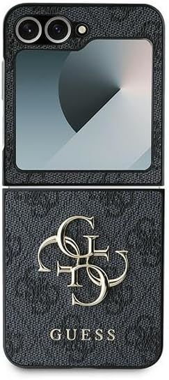Guess PU Big 4G Metal Logo Case for Samsung Galaxy Z Flip 6 Black - GUHCZF64GMGGR
