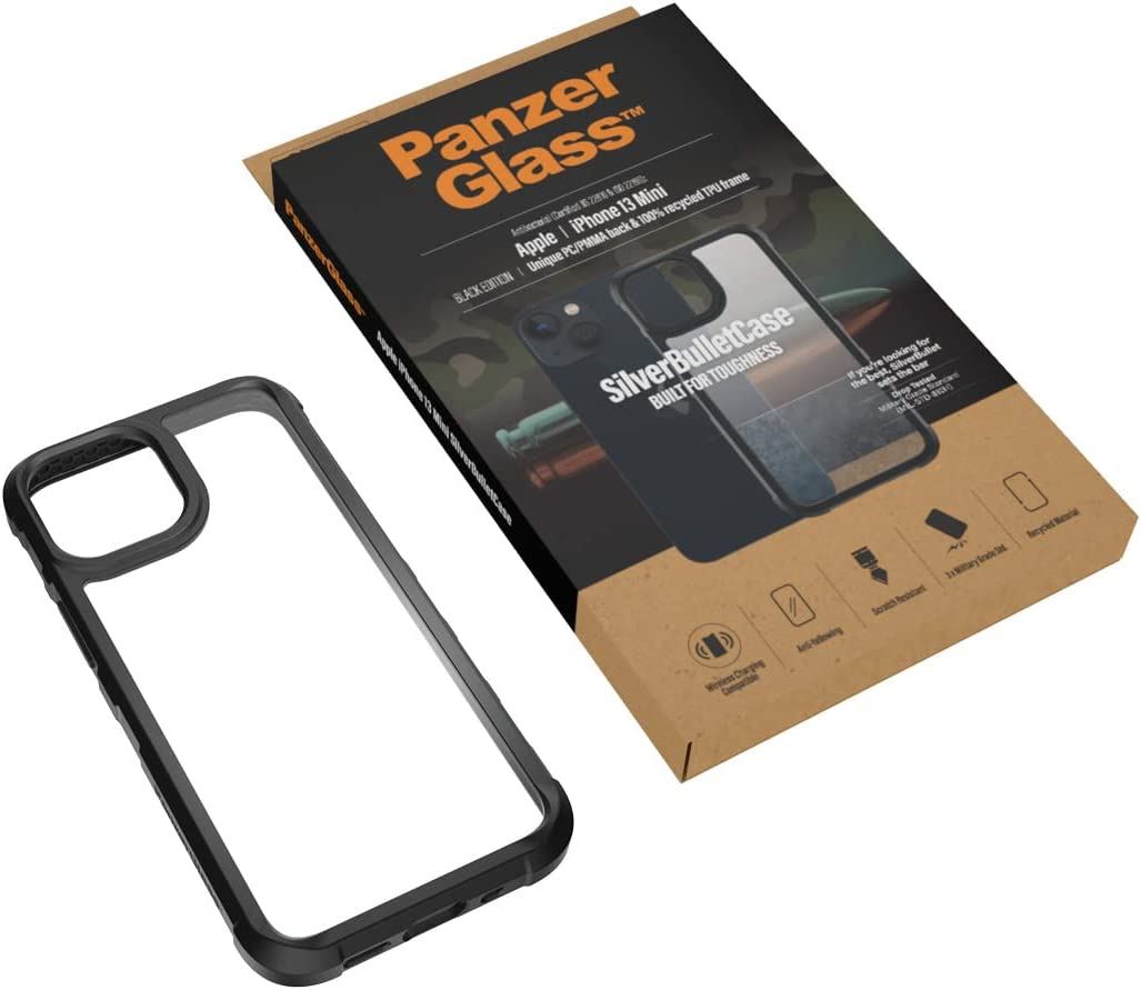 Official Panzer Silver Bullet Case for iphone 12 Mini 5.4" Clear/Black - 0318