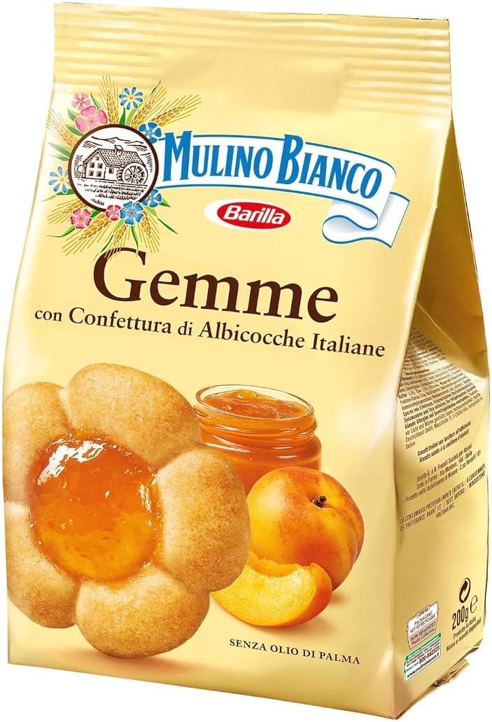 Mulino Bianco Gemme Apricot Biscuits Italian Cookies No Palm Oil - 200g