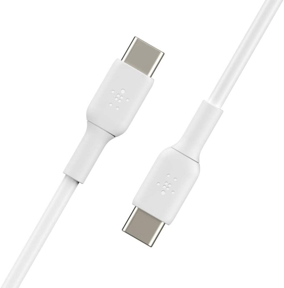 Official Belkin 1 Meter USB C to USB C Cable White - CAB003bt1MWH