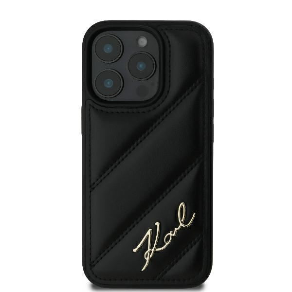 Karl Lagerfeld Quilted Signature Case for iPhone 16 Pro 6.3" Black