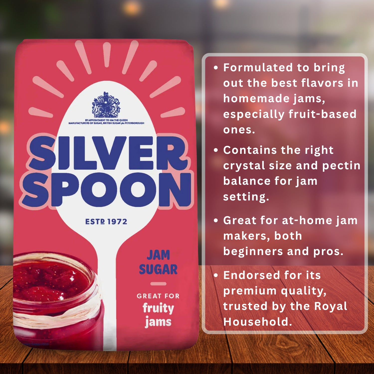 Silver Spoon Jam Sugar for Jam Making Fruity and Preserves - 1kg