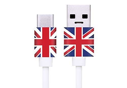 PhoneBuddy USB A to Type C Charging Cable UK Flag