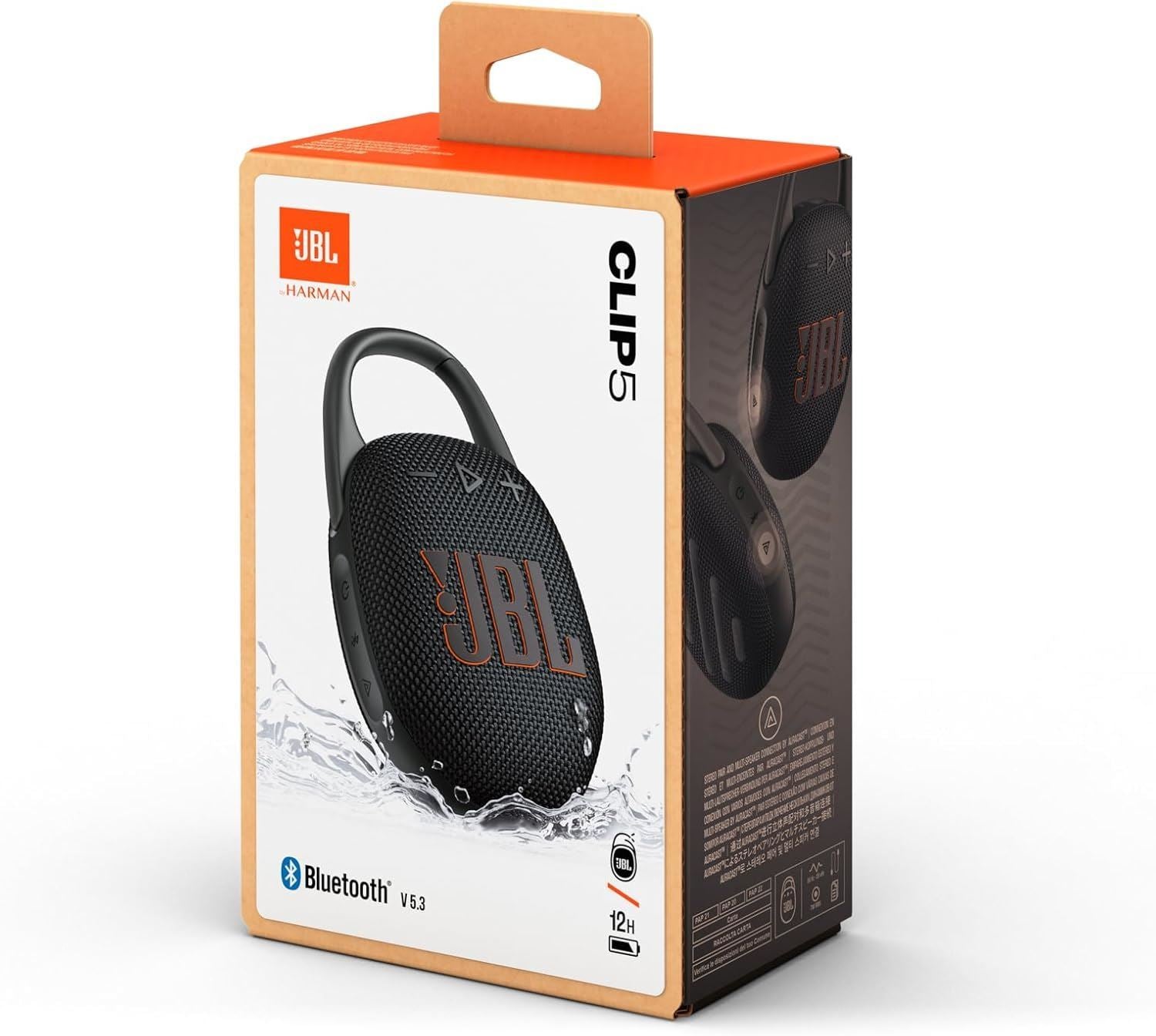 JBL Harman Clip 5 Portable Bluetooth Wireless Speaker Black - JBLCLIP5BLK