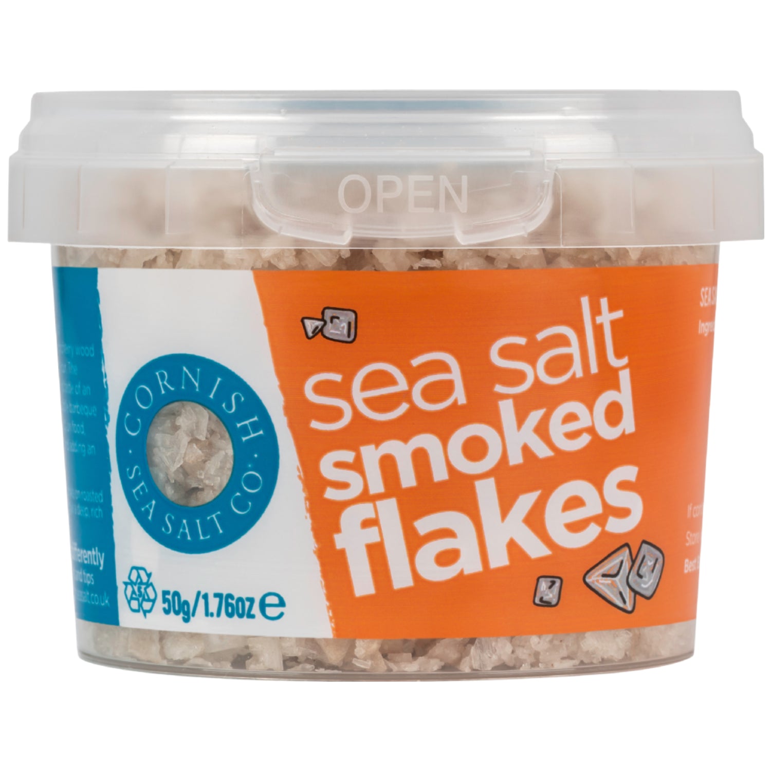 Cornish Smoked Sea Salt Flakes Natural Flavouring Salt for Cooking & Grilling 50g