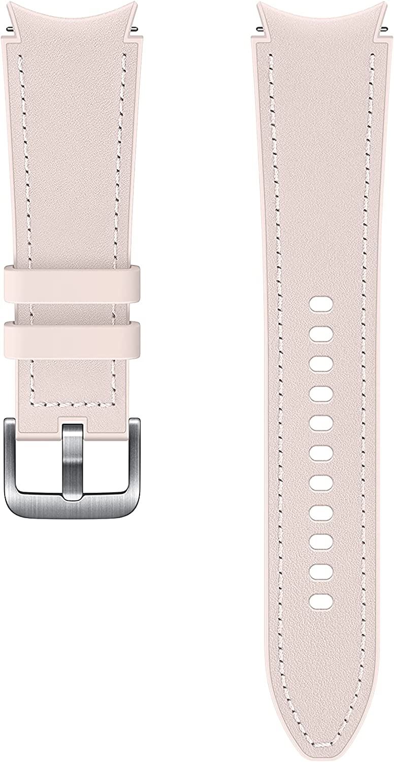 Official Samsung Galaxy Watch 4 Hybrid Leather Band 20mm M/L Pink - ET-SHR89LPEGEU