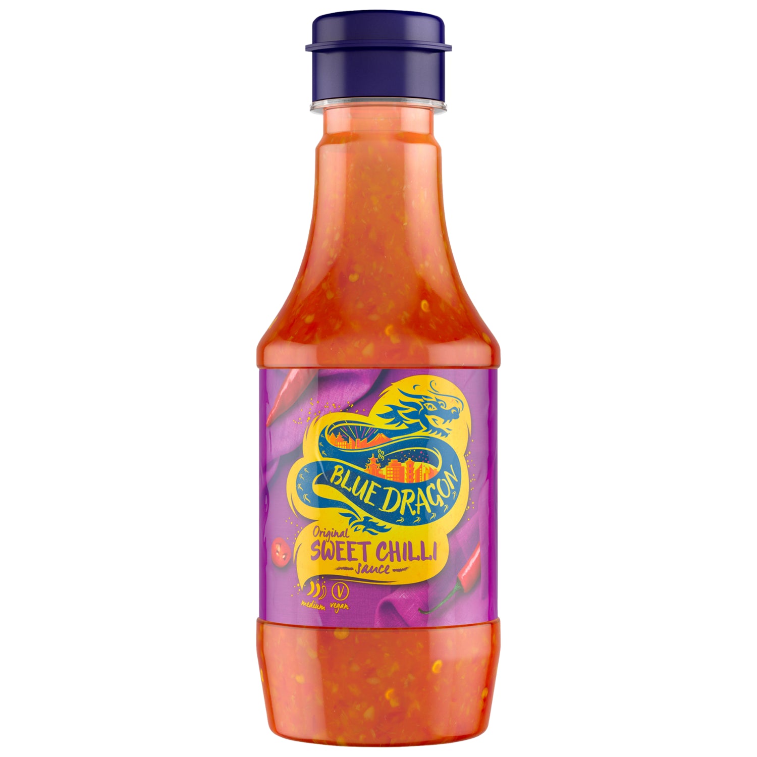 Blue Dragon Sweet Chilli Sauce - Original Thai Style, Mild Heat, Vegan - 190ml