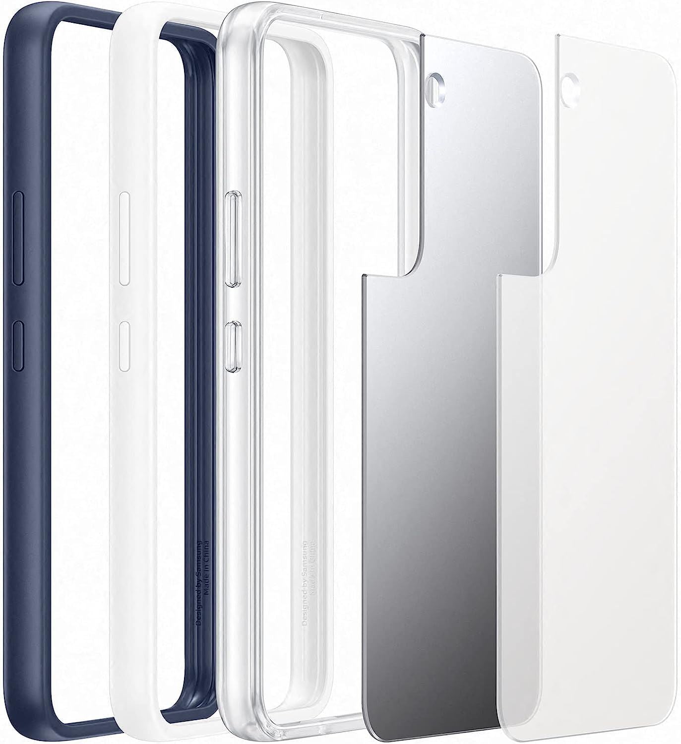 Official Samsung Galaxy S22 Frame Cover Case Transparent - EF-MS901CTEGWW