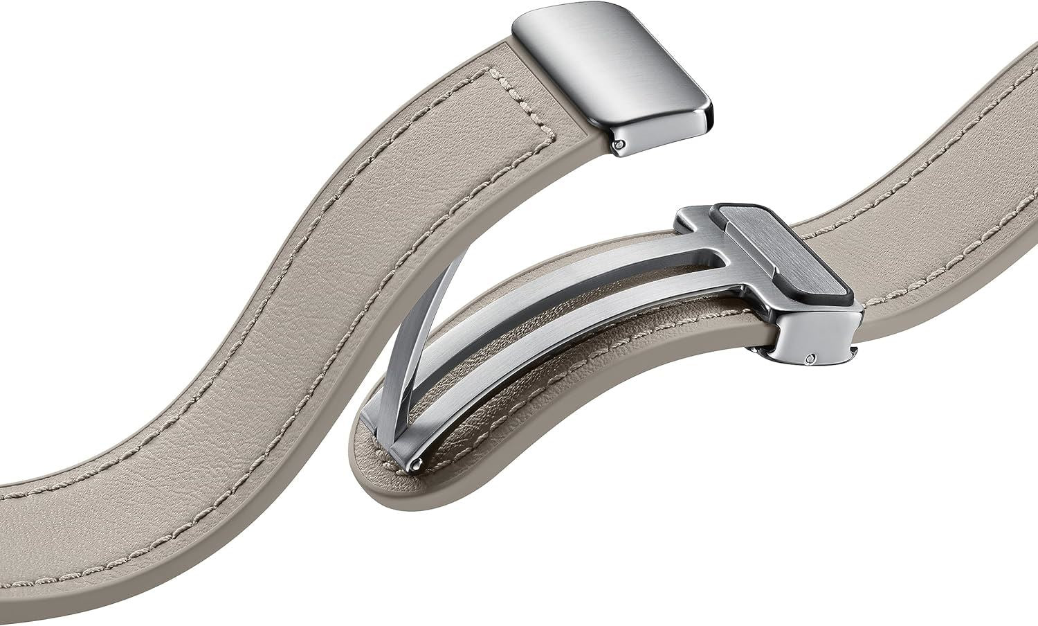 Samsung Galaxy Watch 6 Slim D-Buckle Hybrid Eco Leather Band 20mm S/M Etoupe - ET-SHR93SAEGEU