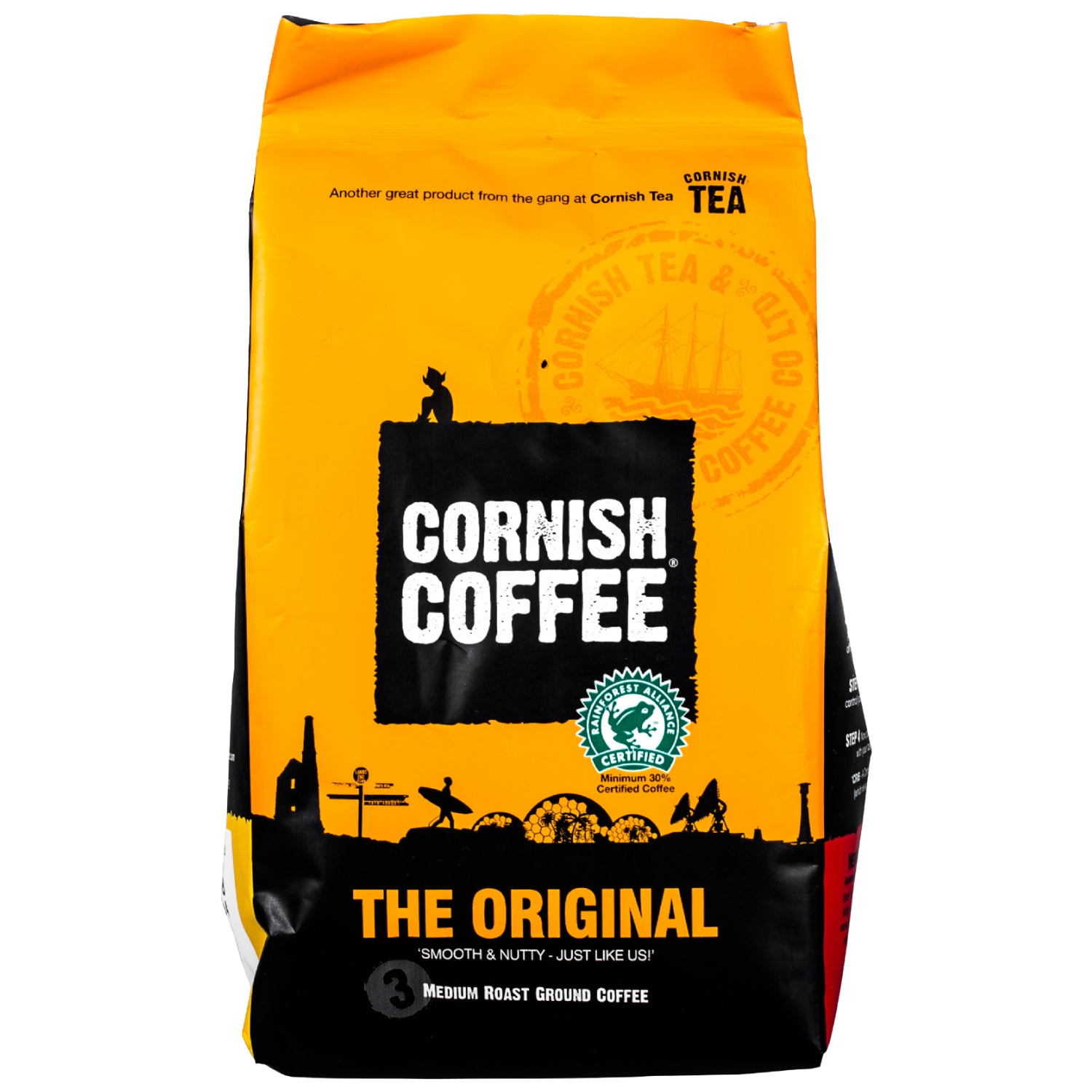 Cornish Coffee Original Ground Coffee Medium Roast, Smooth & Nutty - 227g