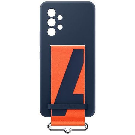 Official Samsung Galaxy A53 5G Silicone Cover with Strap Navy - EF-GA536TNEGWW