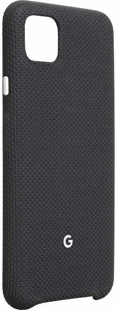 Google Pixel Case for Pixel 4 - Protective Phone Cover with Tailored Fabric and Active Edge Compatible - Official Google Pixel Cover - Just Black