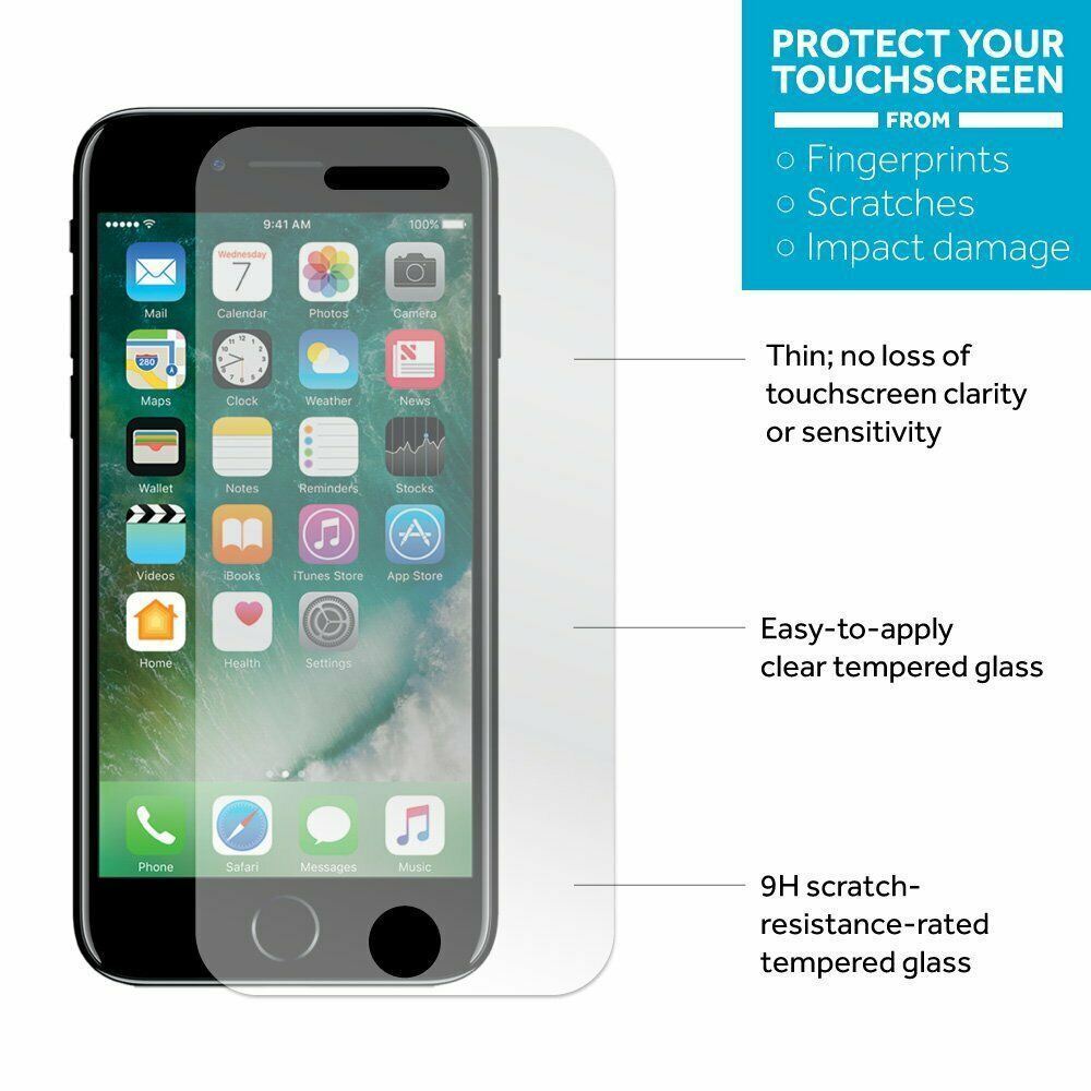 Griffin 9H Tempered Glass Screen Protector for Apple iPhone 7 Plus - Clear, GB42955